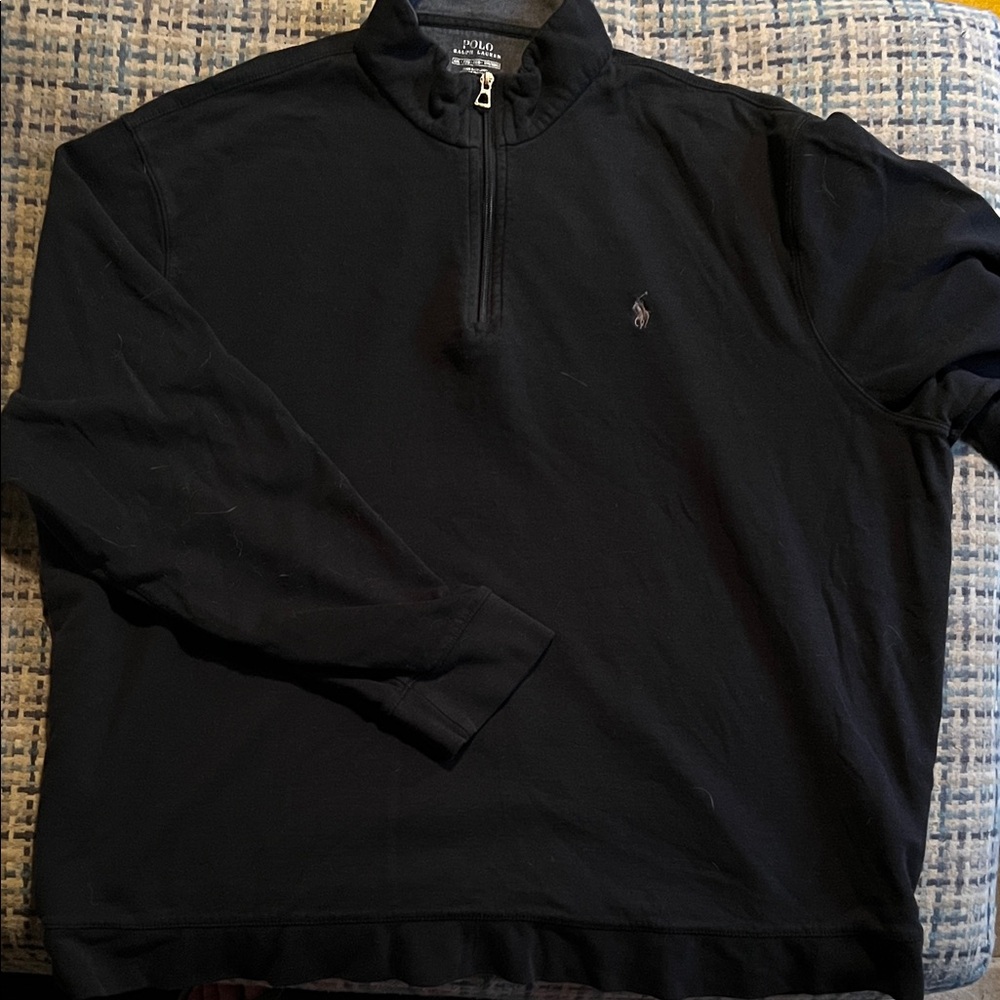Polo by Ralph Lauren Black Quarter-Zip Sweater